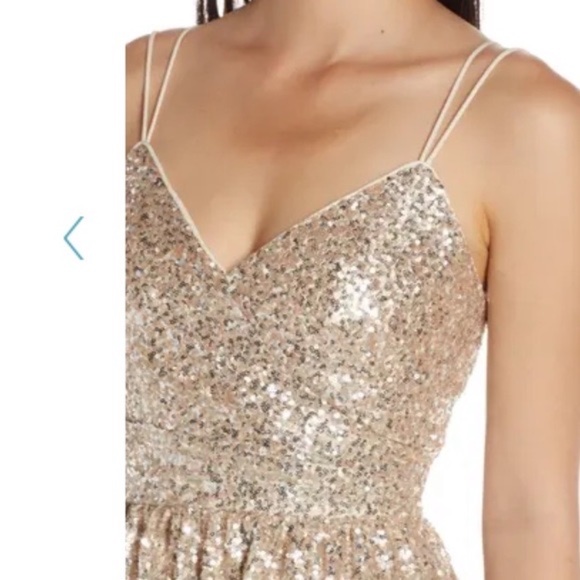 SOLD Eliza J | Ombre Sequin Gown | Champagne | 8 - Picture 2 of 15